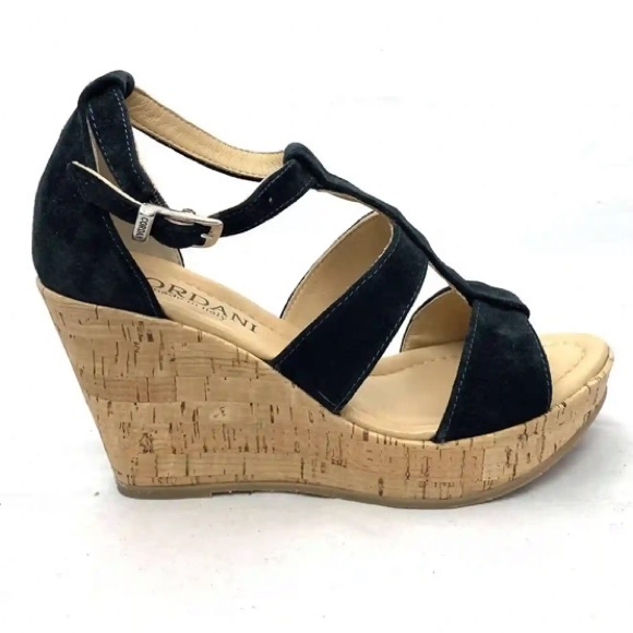 Cordani Raquel Navy Suede Cork Ankle Strap Sandals EUR 40/US 9.5 NIB - Picture 5 of 7